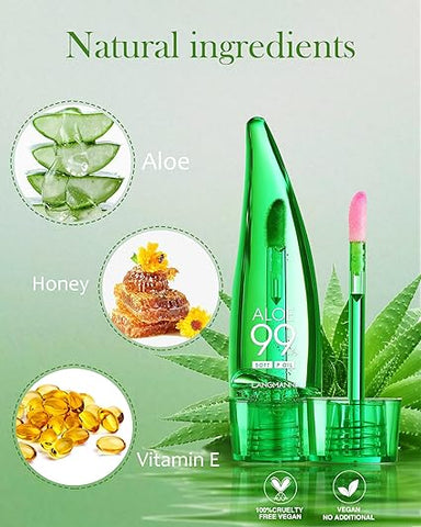 Image of Bálsamo labial de Aloe vera Natural, reparación de labios secos agrietados.