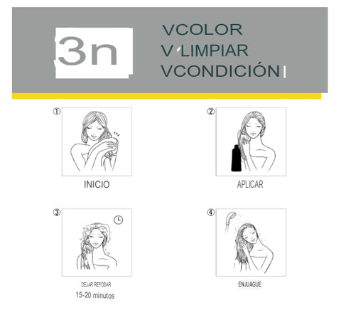 Image of Black Hair Dye Shampoo 3 in 1 / ENVIO GRATIS